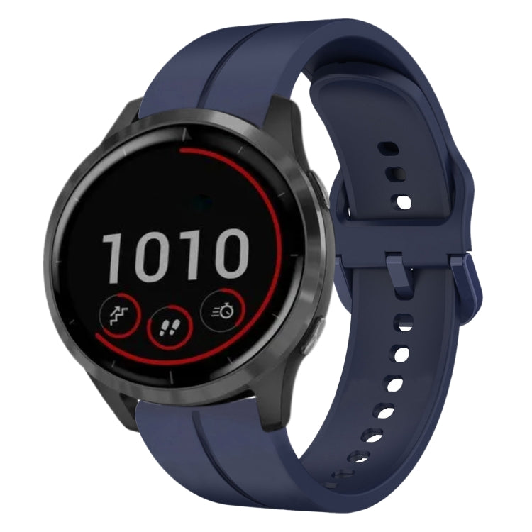 For Garmin Vivoactive4 22mm Loop Silicone Watch Band