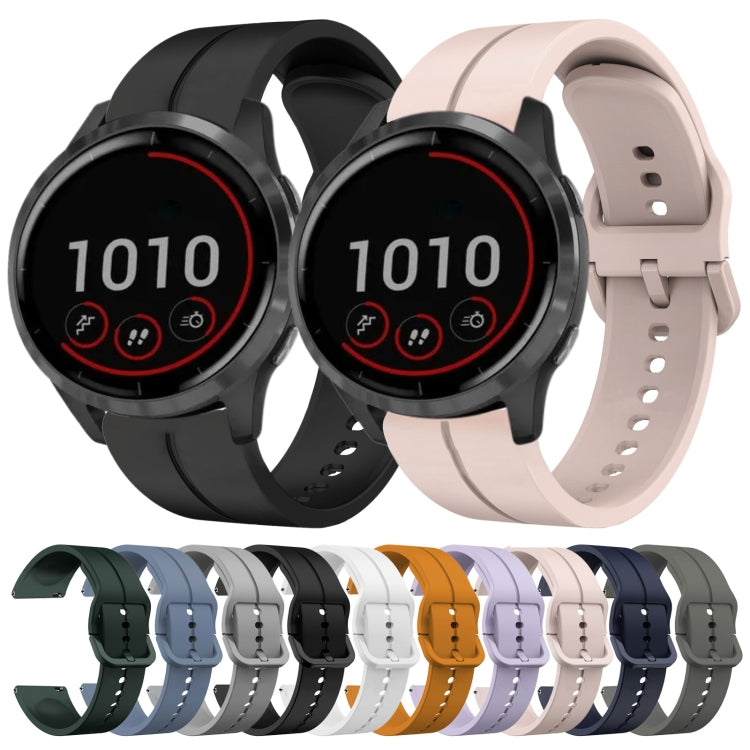 For Garmin Vivoactive4 22mm Loop Silicone Watch Band