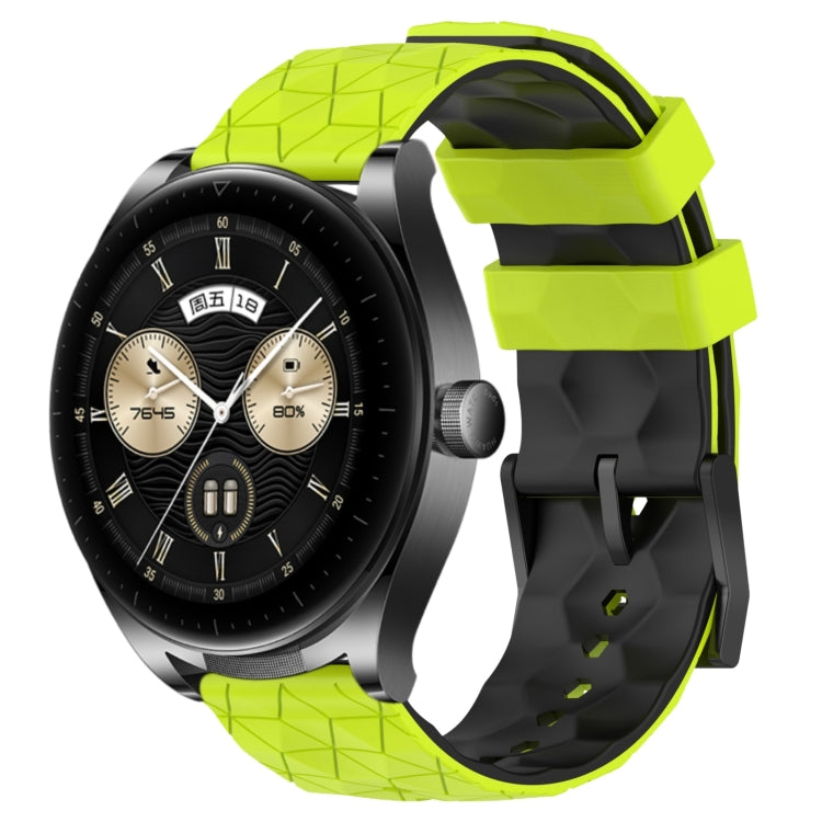 For Huawei Watch Buds 22mm Football Pattern Two-Color Silicone Watch Band