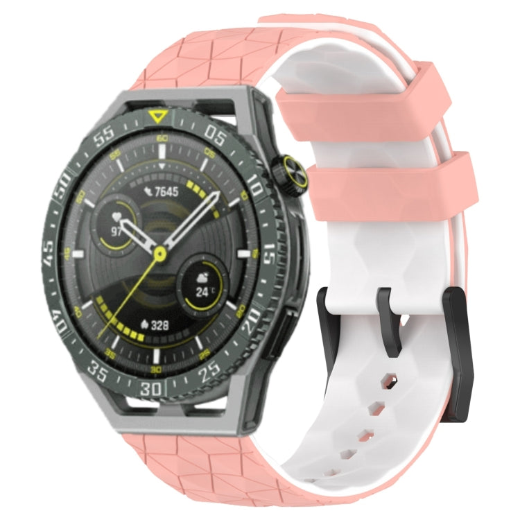 For Huawei Watch GT 3 SE 22mm Football Pattern Two-Color Silicone Watch Band