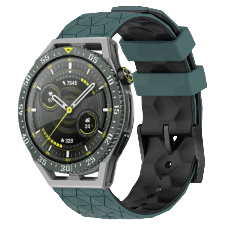 For Huawei Watch GT 3 SE 22mm Football Pattern Two-Color Silicone Watch Band