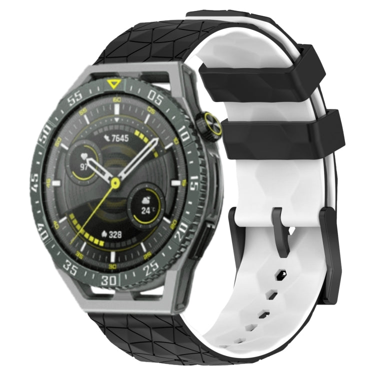 For Huawei Watch GT 3 SE 22mm Football Pattern Two-Color Silicone Watch Band