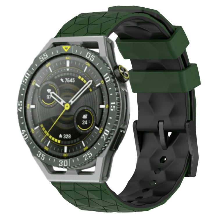 For Huawei Watch GT 3 SE 22mm Football Pattern Two-Color Silicone Watch Band