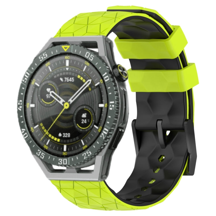 For Huawei Watch GT 3 SE 22mm Football Pattern Two-Color Silicone Watch Band