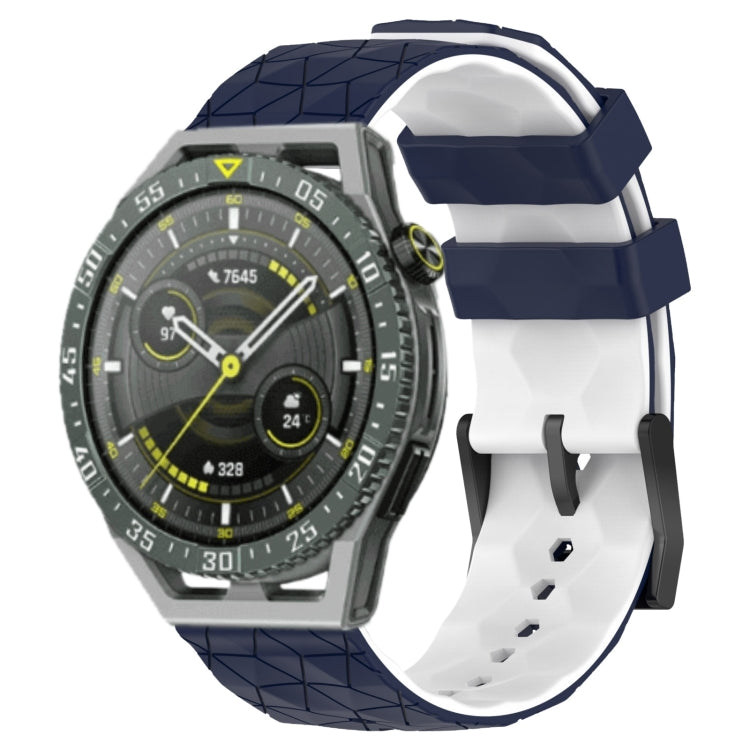 For Huawei Watch GT 3 SE 22mm Football Pattern Two-Color Silicone Watch Band