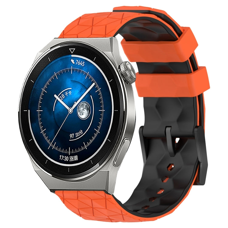 For Huawei Watch GT3 Pro 46mm 22mm Football Pattern Two-Color Silicone Watch Band