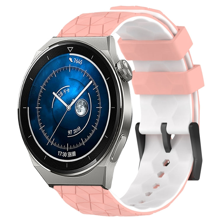 For Huawei Watch GT3 Pro 46mm 22mm Football Pattern Two-Color Silicone Watch Band