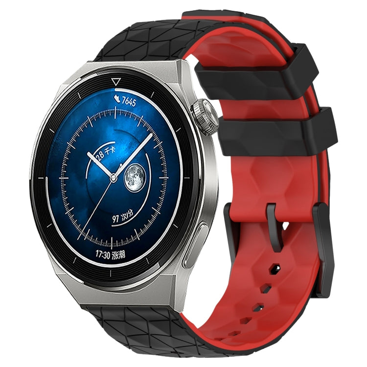 For Huawei Watch GT3 Pro 46mm 22mm Football Pattern Two-Color Silicone Watch Band
