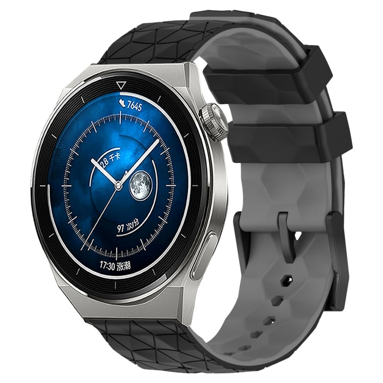 For Huawei Watch GT3 Pro 46mm 22mm Football Pattern Two-Color Silicone Watch Band