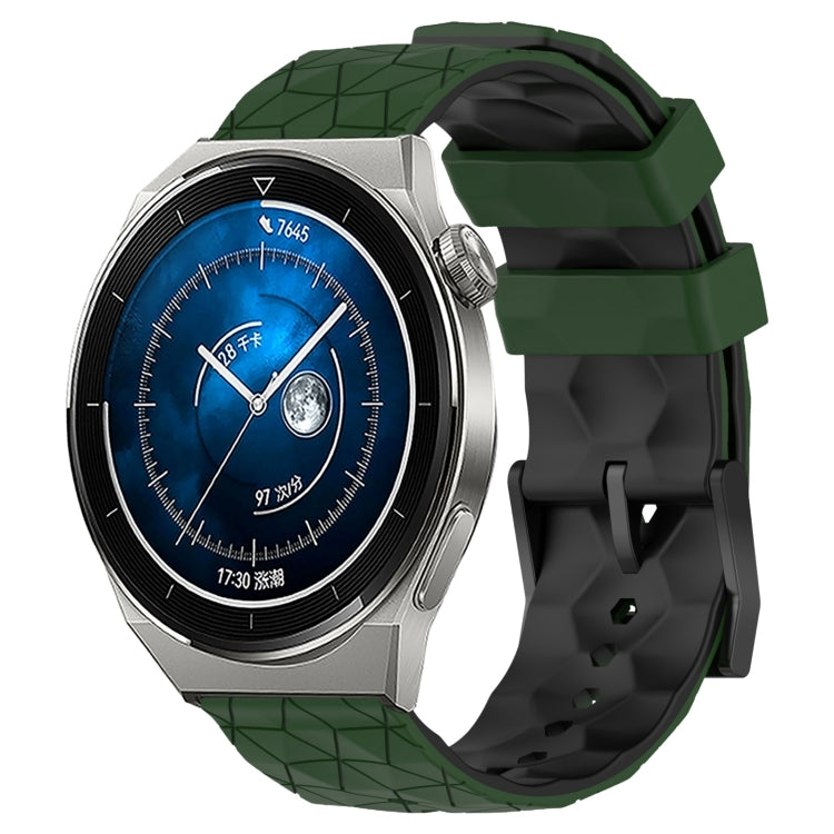 For Huawei Watch GT3 Pro 46mm 22mm Football Pattern Two-Color Silicone Watch Band