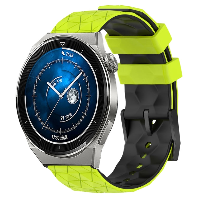 For Huawei Watch GT3 Pro 46mm 22mm Football Pattern Two-Color Silicone Watch Band