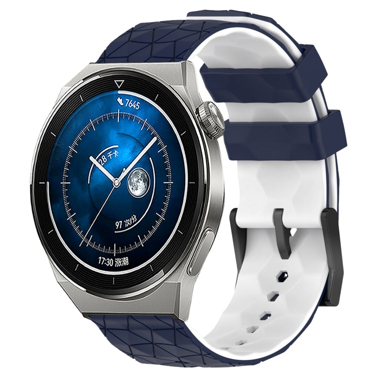 For Huawei Watch GT3 Pro 46mm 22mm Football Pattern Two-Color Silicone Watch Band