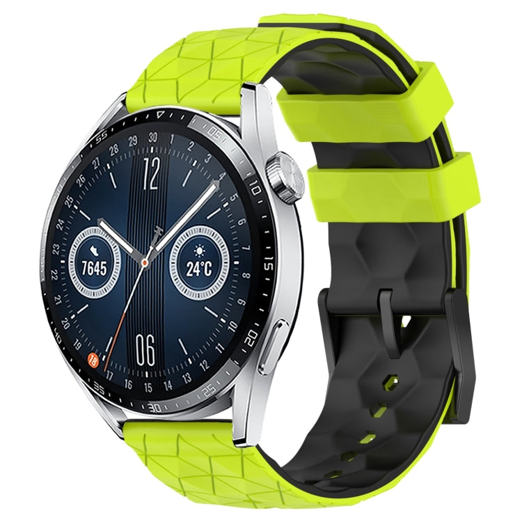 For Huawei Watch GT3 46mm 22mm Football Pattern Two-Color Silicone Watch Band