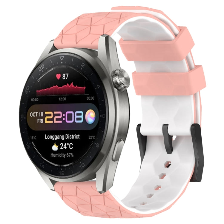 For Huawei Watch 3 Pro New 22mm Football Pattern Two-Color Silicone Watch Band
