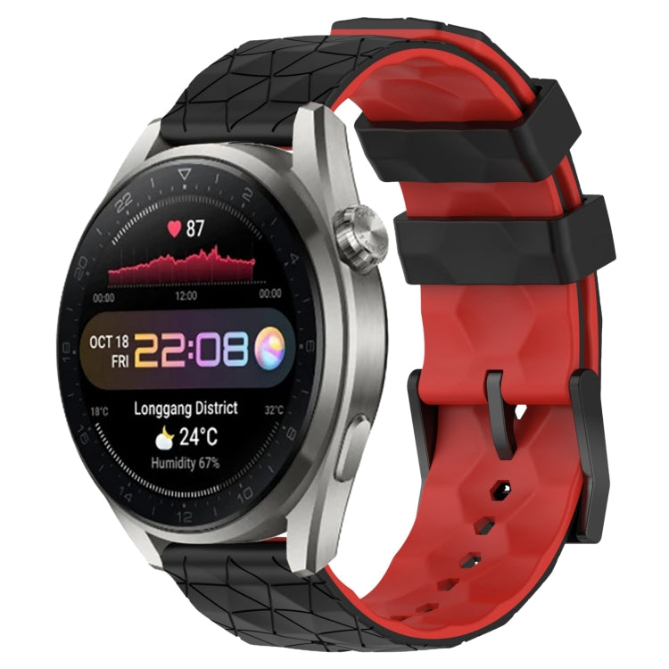 For Huawei Watch 3 Pro New 22mm Football Pattern Two-Color Silicone Watch Band