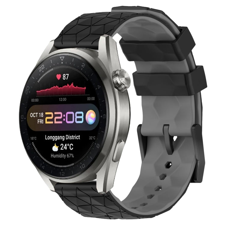 For Huawei Watch 3 Pro New 22mm Football Pattern Two-Color Silicone Watch Band