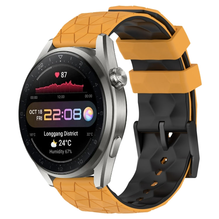 For Huawei Watch 3 Pro New 22mm Football Pattern Two-Color Silicone Watch Band