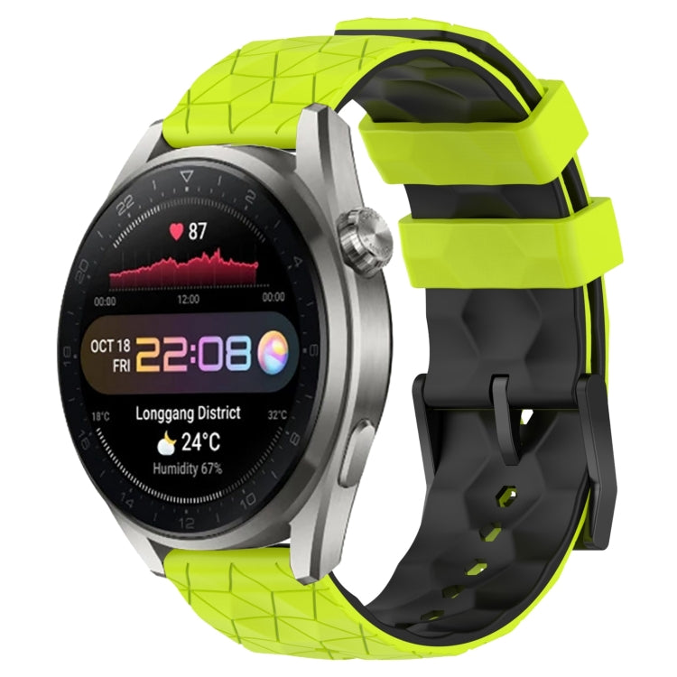 For Huawei Watch 3 Pro New 22mm Football Pattern Two-Color Silicone Watch Band