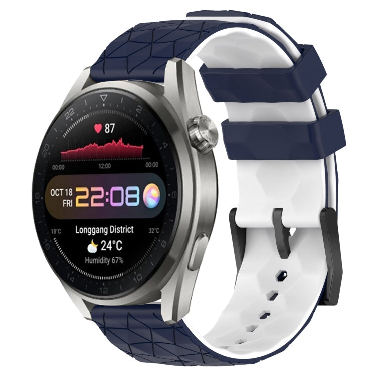 For Huawei Watch 3 Pro New 22mm Football Pattern Two-Color Silicone Watch Band
