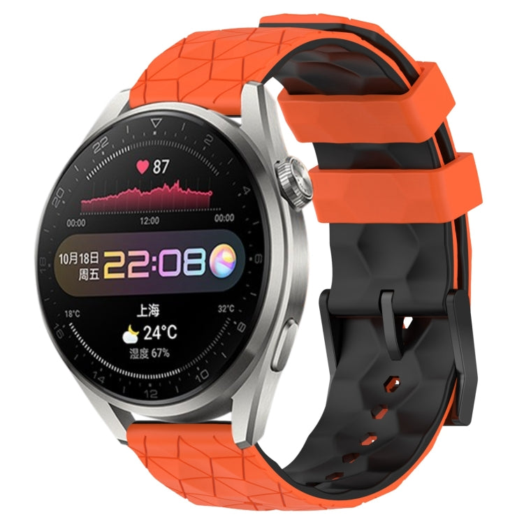 For Huawei Watch 3 Pro 22mm Football Pattern Two-Color Silicone Watch Band