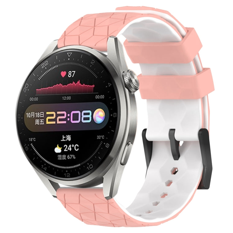 For Huawei Watch 3 Pro 22mm Football Pattern Two-Color Silicone Watch Band