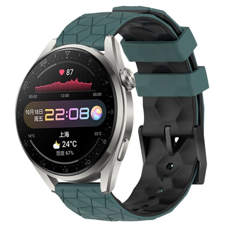 For Huawei Watch 3 Pro 22mm Football Pattern Two-Color Silicone Watch Band
