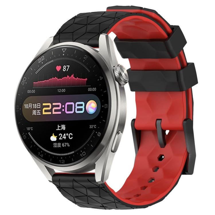 For Huawei Watch 3 Pro 22mm Football Pattern Two-Color Silicone Watch Band