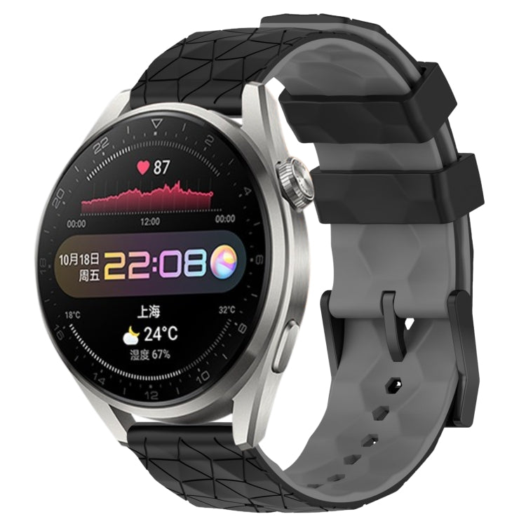 For Huawei Watch 3 Pro 22mm Football Pattern Two-Color Silicone Watch Band