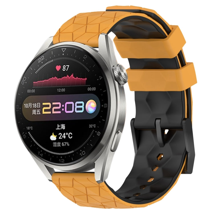 For Huawei Watch 3 Pro 22mm Football Pattern Two-Color Silicone Watch Band