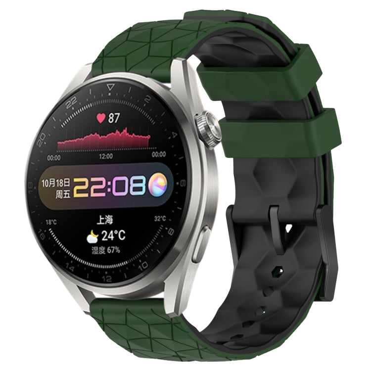 For Huawei Watch 3 Pro 22mm Football Pattern Two-Color Silicone Watch Band