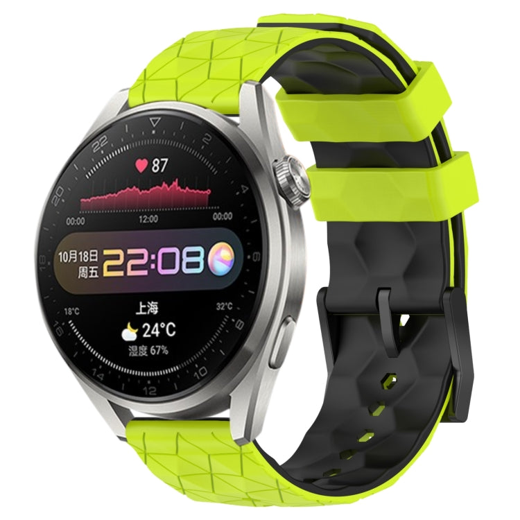For Huawei Watch 3 Pro 22mm Football Pattern Two-Color Silicone Watch Band