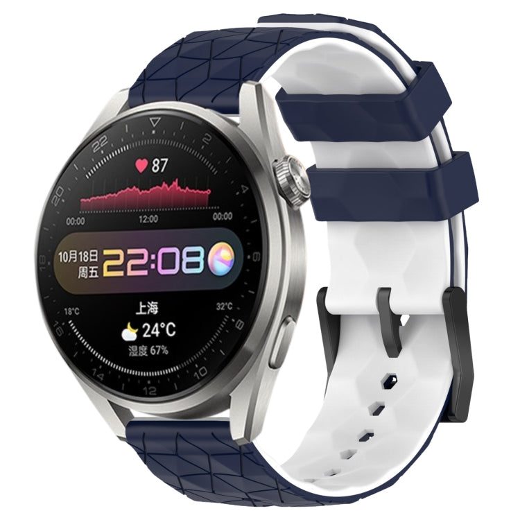 For Huawei Watch 3 Pro 22mm Football Pattern Two-Color Silicone Watch Band