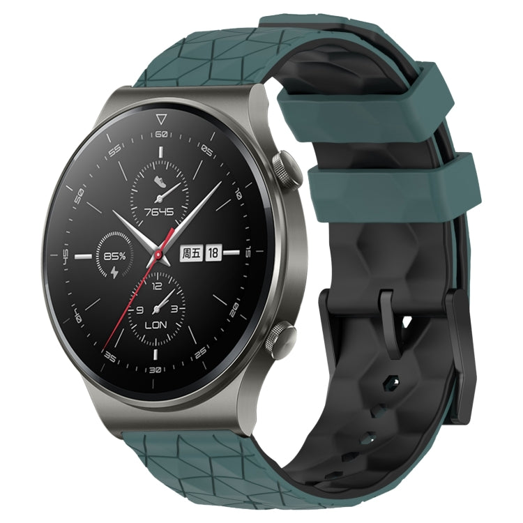For Huawei GT2 Pro 22mm Football Pattern Two-Color Silicone Watch Band