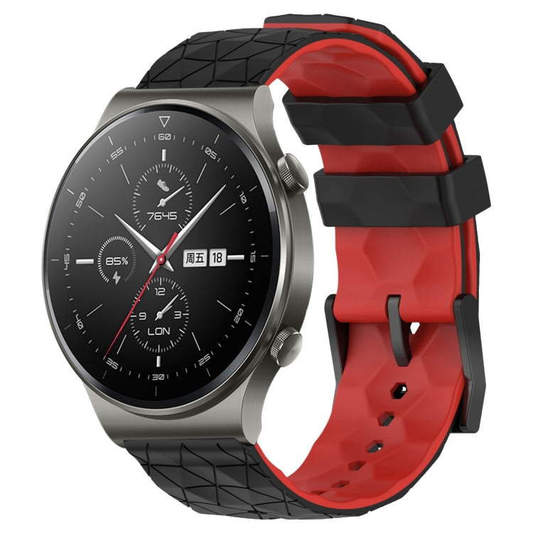 For Huawei GT2 Pro 22mm Football Pattern Two-Color Silicone Watch Band