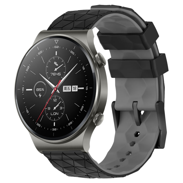 For Huawei GT2 Pro 22mm Football Pattern Two-Color Silicone Watch Band