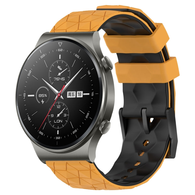 For Huawei GT2 Pro 22mm Football Pattern Two-Color Silicone Watch Band