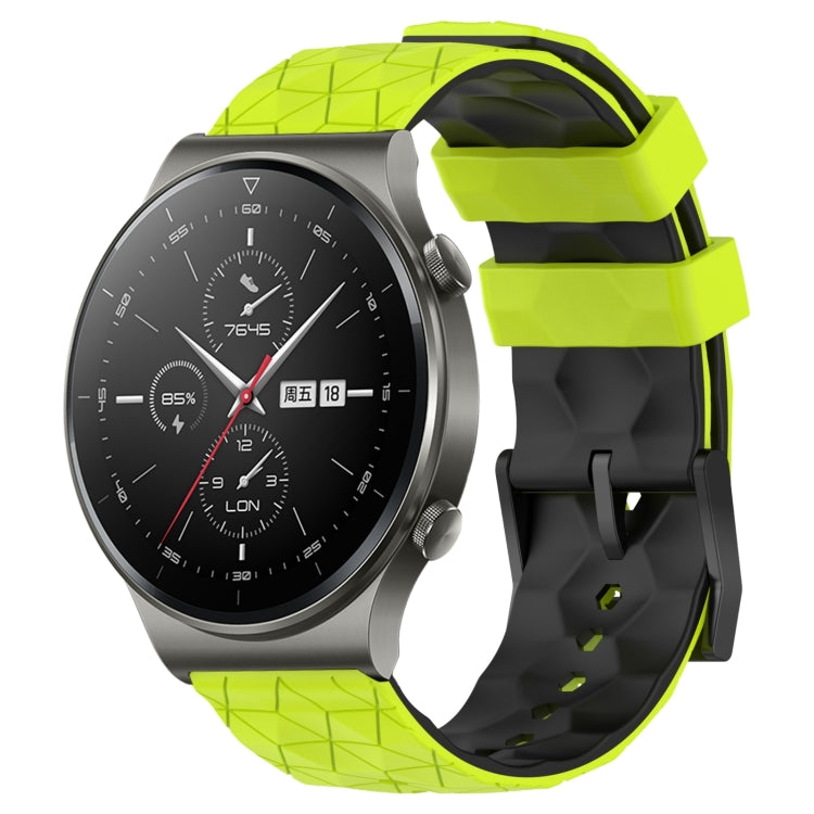 For Huawei GT2 Pro 22mm Football Pattern Two-Color Silicone Watch Band