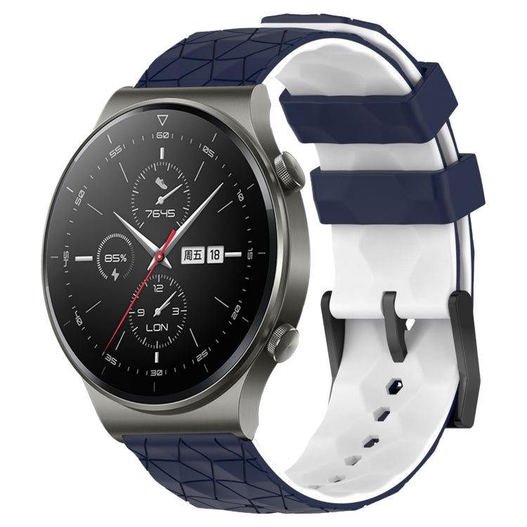For Huawei GT2 Pro 22mm Football Pattern Two-Color Silicone Watch Band