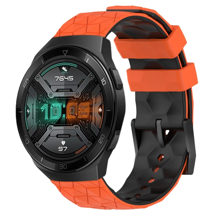 For Huawei Watch GT 2E 22mm Football Pattern Two-Color Silicone Watch Band