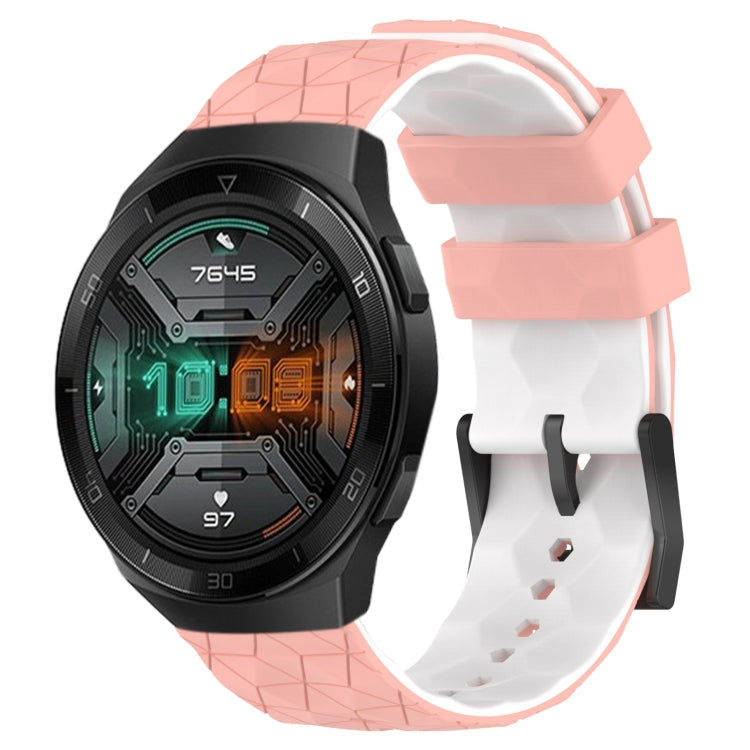 For Huawei Watch GT 2E 22mm Football Pattern Two-Color Silicone Watch Band