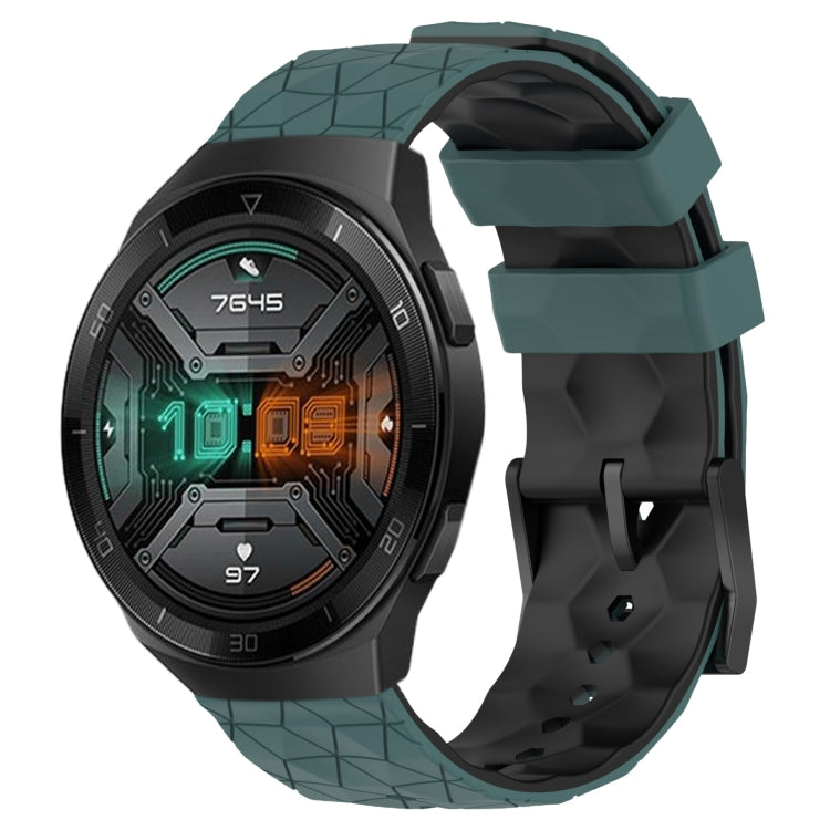 For Huawei Watch GT 2E 22mm Football Pattern Two-Color Silicone Watch Band