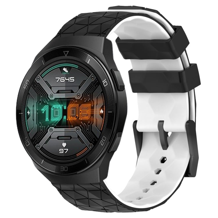 For Huawei Watch GT 2E 22mm Football Pattern Two-Color Silicone Watch Band