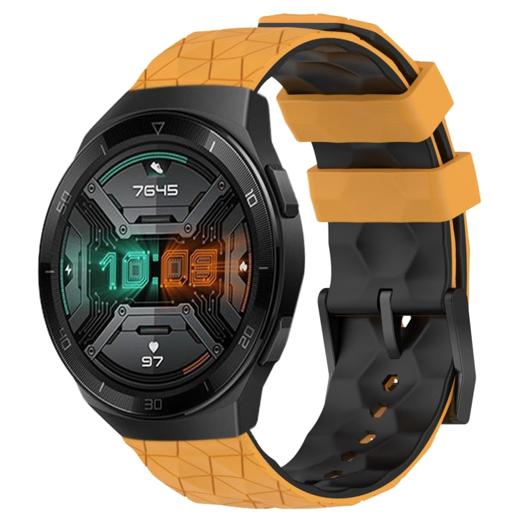 For Huawei Watch GT 2E 22mm Football Pattern Two-Color Silicone Watch Band