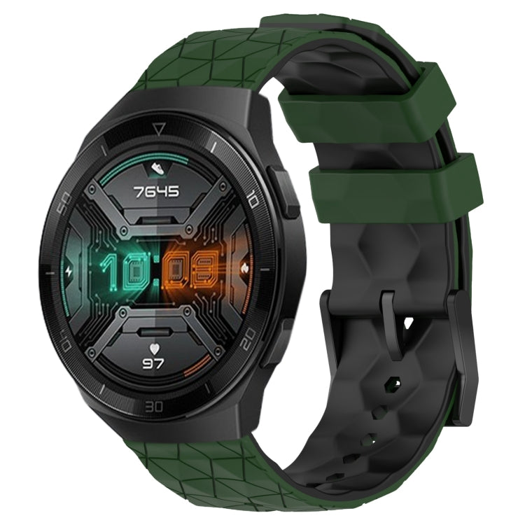 For Huawei Watch GT 2E 22mm Football Pattern Two-Color Silicone Watch Band