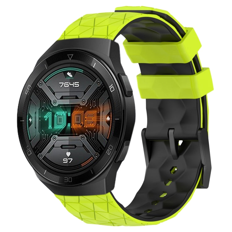 For Huawei Watch GT 2E 22mm Football Pattern Two-Color Silicone Watch Band