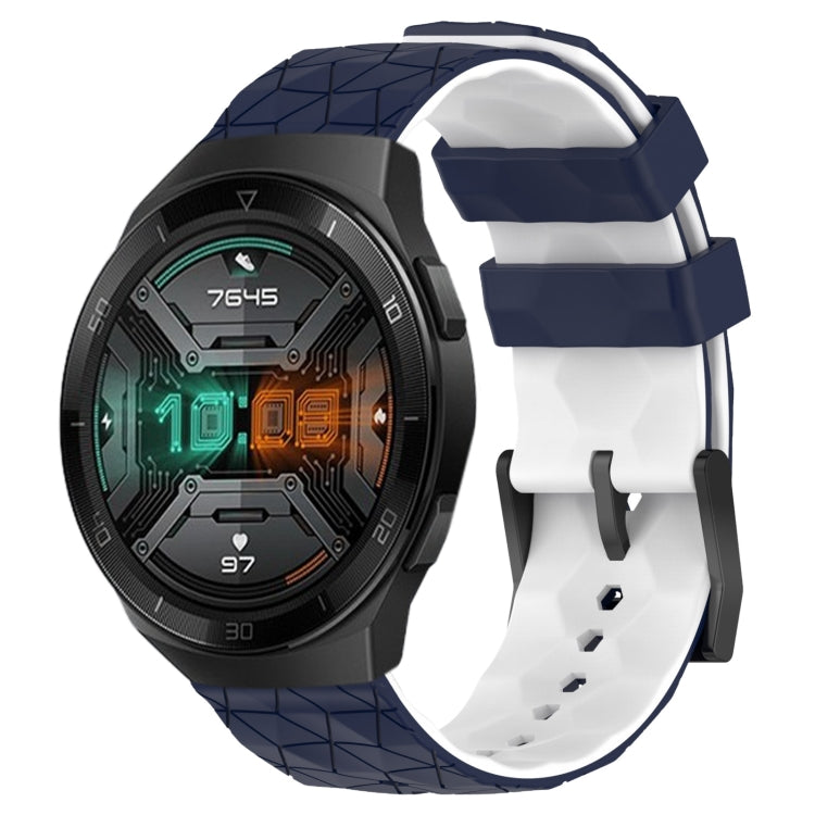 For Huawei Watch GT 2E 22mm Football Pattern Two-Color Silicone Watch Band