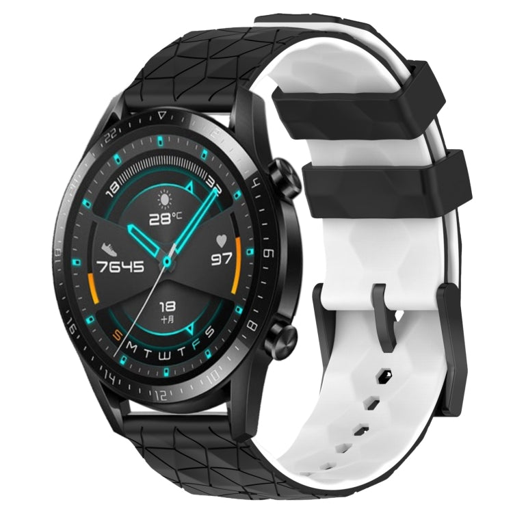 For Huawei GT2 46mm 22mm Football Pattern Two-Color Silicone Watch Band