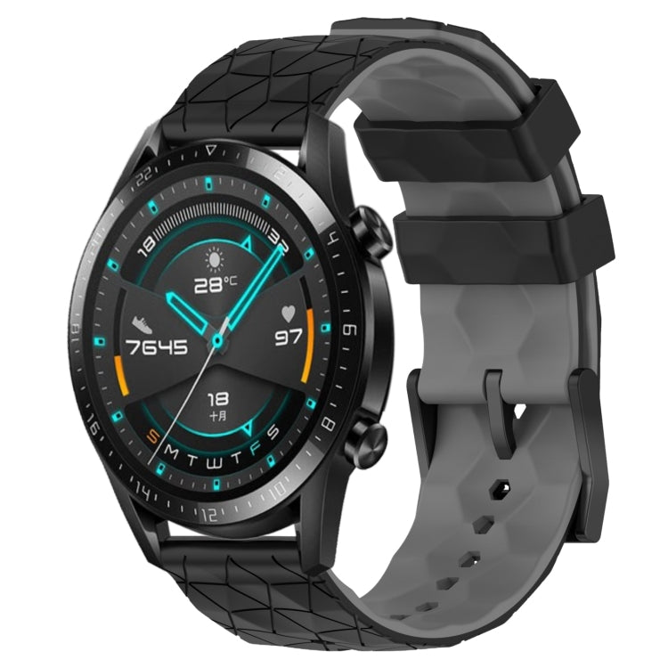 For Huawei GT2 46mm 22mm Football Pattern Two-Color Silicone Watch Band