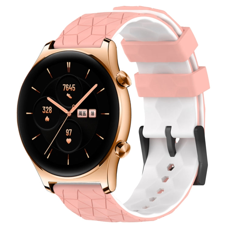 For Honor Watch GS 3 22mm Football Pattern Two-Color Silicone Watch Band