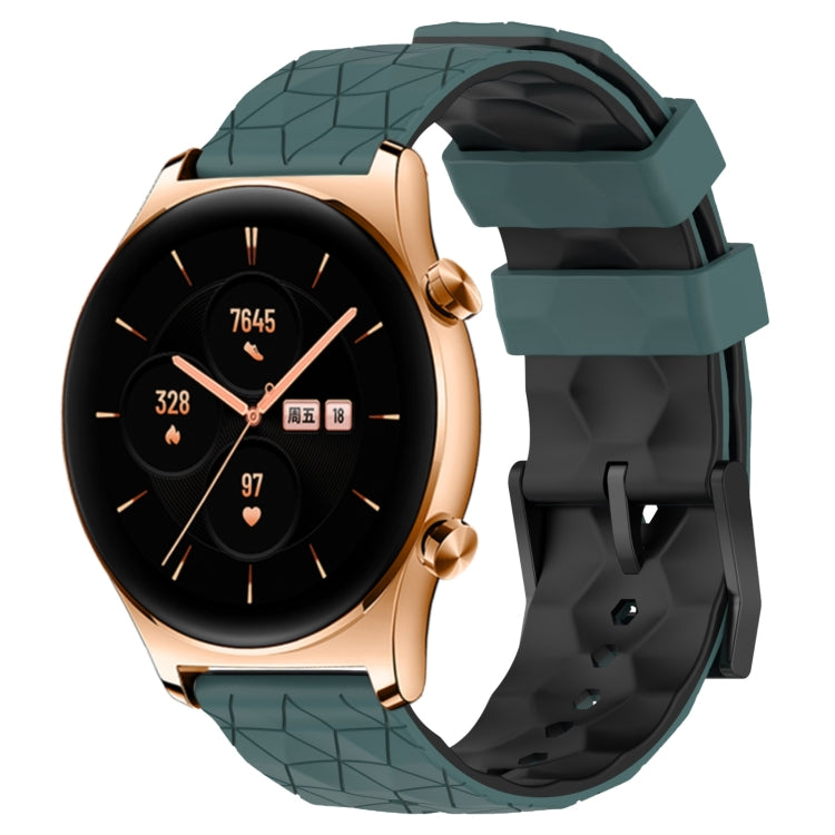 For Honor Watch GS 3 22mm Football Pattern Two-Color Silicone Watch Band